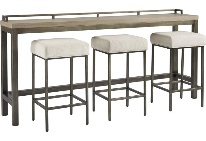 Modern sofa table with stools deals